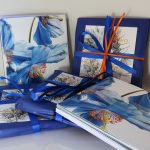 Blue Flower greetings card pack